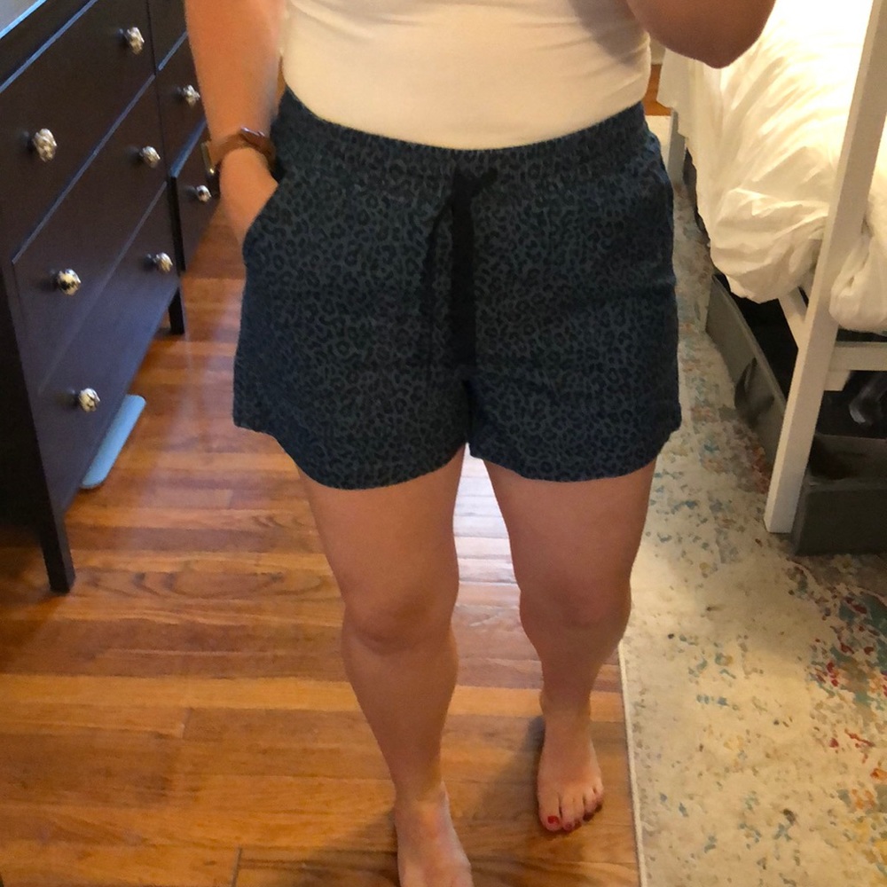 J. Crew Seaside Shorts in Leopard Chambray